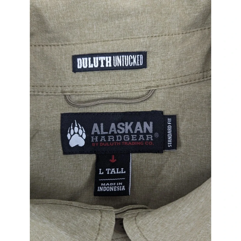 Alaskan Hardgear Shirt Mens Large‎ Tall LT Duluth Untucked Outdoors Fish Hike - Picture 6 of 8